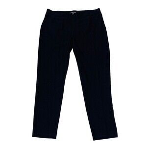 Eileen Fisher Pants Womens M Black Textured Pullon Viscose Blend USA Made EETK